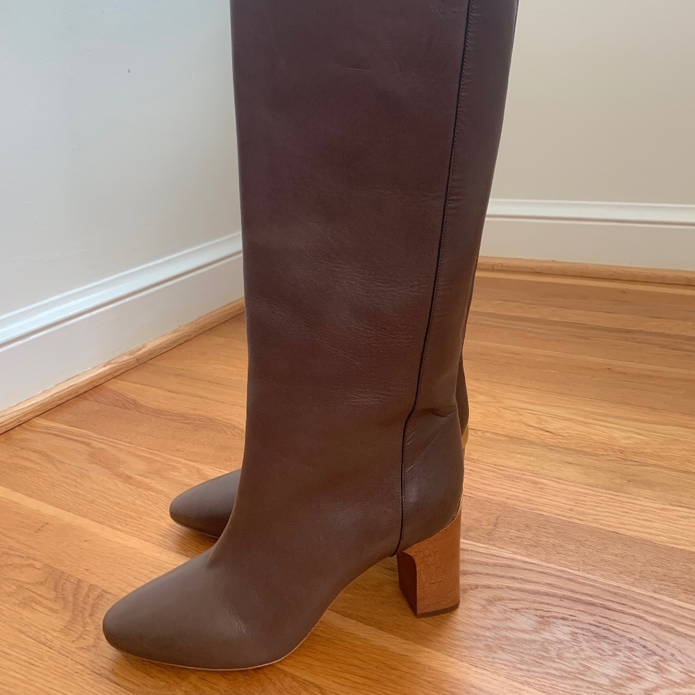 Chloe Eve 85mm Tan Leather Boots